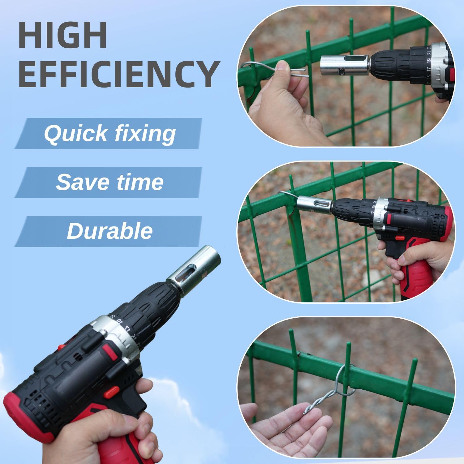 Amazon.com: Chain Link Fence Twist Ties Tool for 8/9/10/11 Gauge